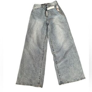 Women's Blue Wide-Leg Jeans